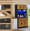 MODFU Vitrinen Hochschrank mit LED-Beleuchtung mit Produktbild-Vorschau 3