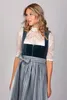 Edelnice Midi Dirndl Veronika Samt Petrol 44 Produktbild-Vorschau 6