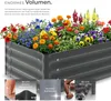 tectake Hochbeet verzinkter Stahl 80x60x30 cm 130 l Grau Produktbild-Vorschau 3