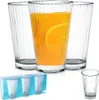 Tre bicchieri alti da 270 ml - vetro spesso e trasparente Anteprima dell’immagine prodotto 10