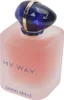 A close-up studio shot of a Giorgio Armani My Way perfume bottle. Voir les images du produit