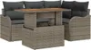 vidaXL Garten-Sofa-Set mit Speicher 5 pcs Grau Poly Rattan Produktbild-Vorschau 1
