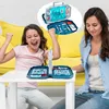 A mother and daughter are playing a board game on a table in a living room. Produktbild-Vorschau