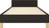 vidaXL Bettgestell ohne Matratze Schwarz 100x200 cm Stoff Produktbild-Vorschau 3