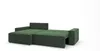 CORNERO Ecksofa mit schlaffunktion VIENNA links grün Cord Produktbild-Vorschau 5