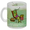 Fressen, schlafen, zack. Schön! Glas Tasse mit Raupe Motiv Produktbild-Vorschau 2