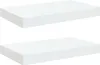 vidaXL Schweberegale 2 Stk. Hochglanz-Weiß 40x23x3,8 cm MDF Produktbild-Vorschau 1