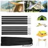 Izrielar 4pcs Zeltstangen 2m Schwarz Tarpstange Sonnensegel Produktbild-Vorschau 12