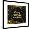 MuchoWow® Gerahmtes Poster Zitat - Gold - Glitter - Marmor Produktbild-Vorschau 1