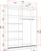 Easy4You Lami III Sonoma/Weiss Schiebetürenschrank Produktbild-Vorschau 2