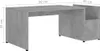 vidaXL Konferenční stolek Concrete Grey 90x45x35 cm Dřevěný Náhled obrázku produktu 6