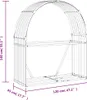 vidaXL Rifugio per legna da ardere effetto legno 120x45x140 Anteprima dell’immagine prodotto 8