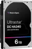 A close-up studio shot of a Western Digital Ultrastar DC HA340 6TB data center hard drive. Voir les images du produit
