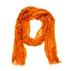 Knitterschal Halstuch Schal XXL orange Seide 180x90cm Produktbild-Vorschau 2