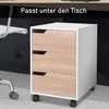 HOMCOM Rollcontainer Aktenschrank, Büroschrank mit 3 Produktbild-Vorschau 5