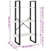 vidaXL Półka do przechowywania biała 60x30x105 cm lite Podgląd zdjęcia produktu 9