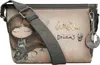 A crossbody bag with a printed illustration of a girl and decorative text. Anteprima dell’immagine prodotto