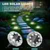 10 Stück Solar Bodenleuchten Aussen, 8 LED Solarlampen für Produktbild-Vorschau 2