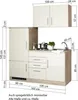 Singleküche Toronto 160 cm in creme hochglanz mit Produktbild-Vorschau 7