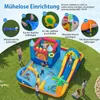 COSTWAY Nafukovací hrad pro děti, vodní park s tobogánem, Náhled obrázku produktu 7
