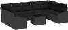 Sofa Set mit Kissen 10 pcs Schwarz Poly Rattan Produktbild-Vorschau 1