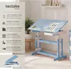 tectake® Schreibtisch aus Holz 109 x 55 x 94 cm Produktbild-Vorschau 2