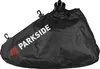 A black collection bag with the brand name 'PARKSIDE' printed on it, attached to a black nozzle. Produktbild-Vorschau