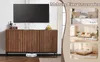 Sideboard Kommode mit 3 Türen & 3D-Wellendesign Anrichte Produktbild-Vorschau 19