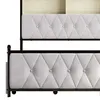 CDGlobal Polsterbett 180x200cm mit USB, Jugendbett Produktbild-Vorschau 7