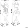 A size chart showing two reindeer figures with dimensions indicated by arrows and text. Náhľad obrázku produktu