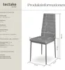 tectake® Set Esszimmerstuhl Thomas gepolstert mit Produktbild-Vorschau 5