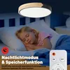 Ikodm LED Deckenleuchte Holz 40cm, 60W Dimmbar Deckenlampe Produktbild-Vorschau 4