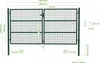 Doppelflügeliges Zauntor 3m OLGA H.150cm grün Produktbild-Vorschau 3