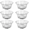 Six clear glass bowls arranged in two columns and three rows. Náhled obrázku produktu