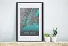 MuchoWow® Gerahmtes Poster New York - Stadtplan - Blau - Produktbild-Vorschau 4