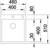 BLANCO CLARON 400-IF/A, Schrankwaschbecken, Edelstahl, Produktbild-Vorschau 2