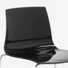 A close-up view of a black chair's seat and backrest. Voir les images du produit