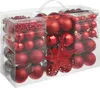 tectake® Weihnachtskugeln 86-er Set in Rot, inklusive Produktbild-Vorschau 1