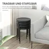 HOMCOM Set van 4 eetkamerstoelen, geschikt voor eetkamer, Productafbeelding-voorbeeld 5