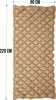 A beige anti-decubitus mattress with dimensions indicated. Produktbild-Vorschau