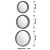 Boltze 3er-Set Spiegel 'Brest' aus Holz/Glas, grau Produktbild-Vorschau 4