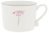 Tasse, Becher Flower Blume weiß rosa 300ml Keramik Bastion Produktbild-Vorschau 1