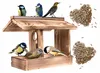 Ecodeco Wetterfest Vogelhaus zum Aufhängen Holz Verkohlt Produktbild-Vorschau 1