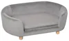 Hondenmand D04-167GY, fluweel, met beukenpoten, grijs, 86 x Productafbeelding-voorbeeld 6