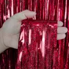 Lametta Vorhang 2 x 1 m, Rot glitzernd, holographisch Party Produktbild-Vorschau 2