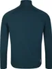 The back of a teal long-sleeved shirt with a high collar. Produktbild-Vorschau