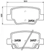 Brembo Bremsbelagsatz, Scheibenbremse Hinterachse P 83 114 Produktbild-Vorschau 1