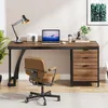 A home office setup with a desk, chair, and accessories. Podgląd zdjęcia produktu