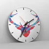 Wanduhr - Rund - Glasuhr - Abstraktion Hörner - 30x30cm - Produktbild-Vorschau 4