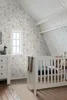 ESTAhome behang toile de jouy konijnen beige, groen, blauw Productafbeelding-voorbeeld 7
